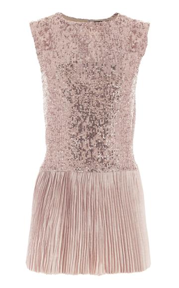 Dima Ayad Sequin Top With Pleats