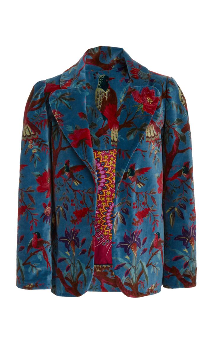 Moda Operandi Alix Of Bohemia Bowie Blue Eyes Velvet Blazer
