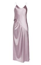 Lake Studio Gathered Silk-satin Maxi Dress