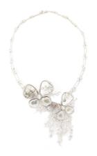 Nina Runsdorf 18k White Gold And Diamond Slice Butterfly Necklace