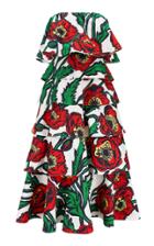 Moda Operandi La Doublej Tosca Floral-print Cotton Midi Dress