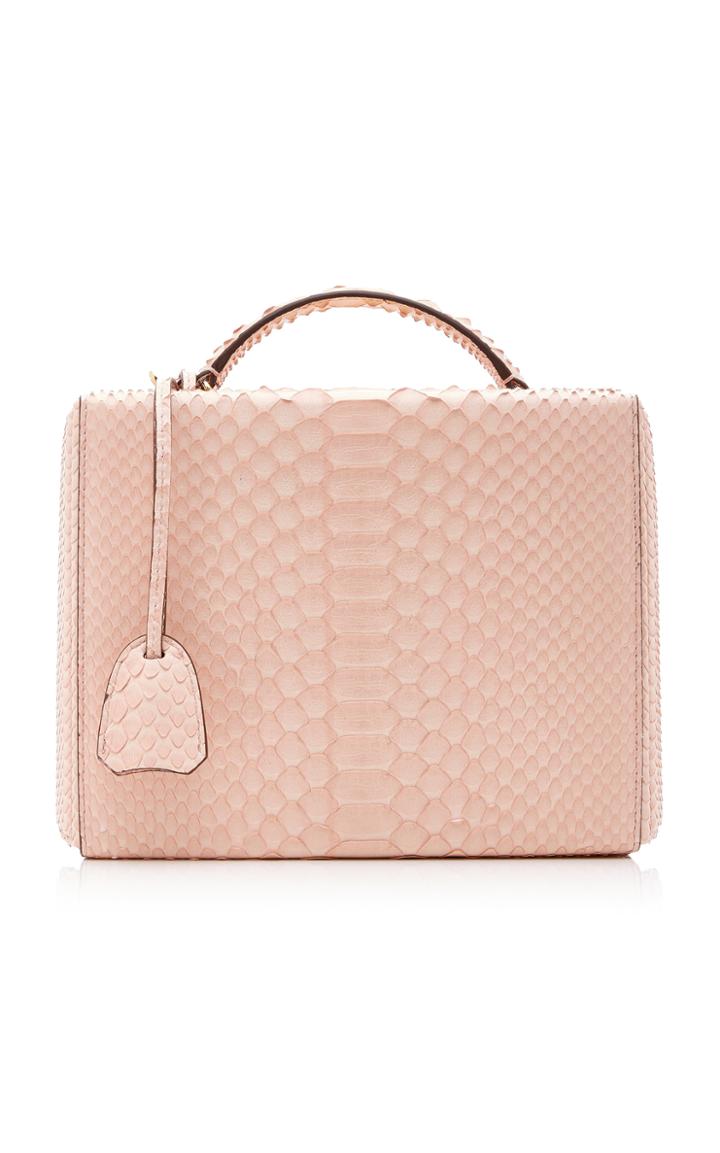 Mark Cross Large Python Grace Box Bag