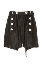 Ann Demeulemeester High-waist Linen-blend Mini Skirt