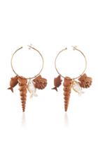 Rebecca De Ravenel Tallulah Dark Wood Charm Hoop