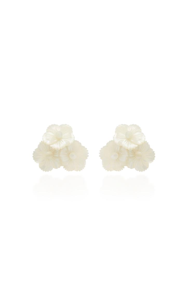 Jennifer Behr Tallulah Mother-of-pearl Gold-tone Earrings