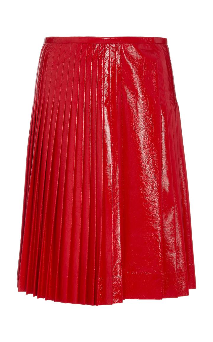 Moda Operandi Marc Jacobs Pleated Patent Leather Skirt