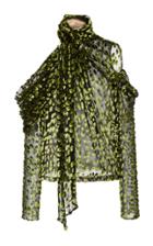 Jason Wu Velvet Devore Cold Shoulder Top
