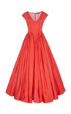 Zac Posen Taffeta V-neck Ball Gown