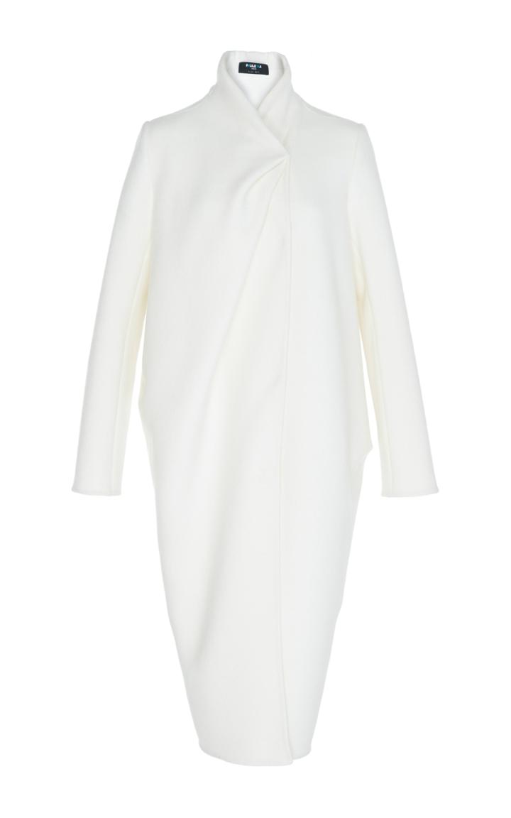 Paule Ka Double Faced Wool Asymmetrical Coat