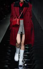 Moda Operandi Versace Checked Wool-blend Mini Skirt