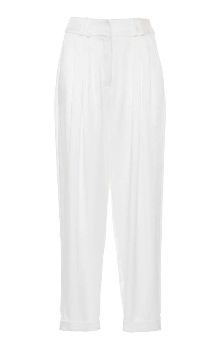 Balmain High-waisted Straight-leg Crepe Pants