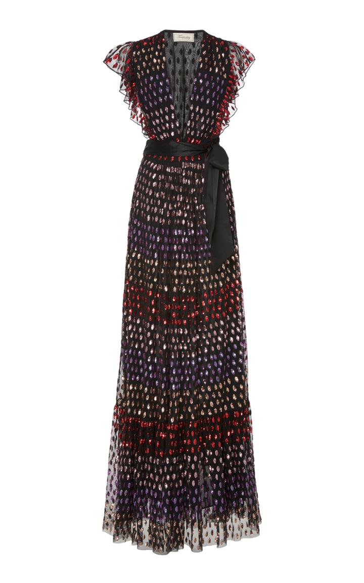 Temperley London Wendy Sequin Silk Lined Organza Dress