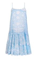 Moda Operandi Juliet Dunn Strappy Dress In Blue Palladio Print