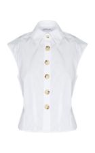 Anna Quan Peta Cotton-poplin Top Size: 6