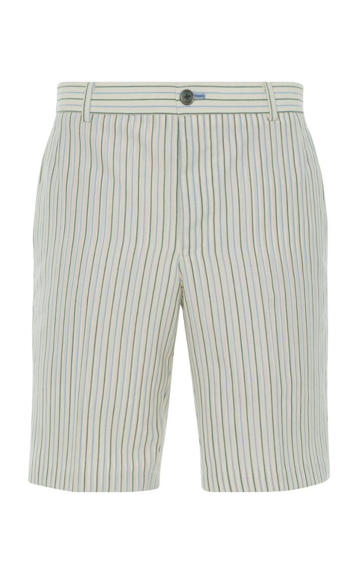 Thom Browne Striped Wool And Silk Chino Shorts