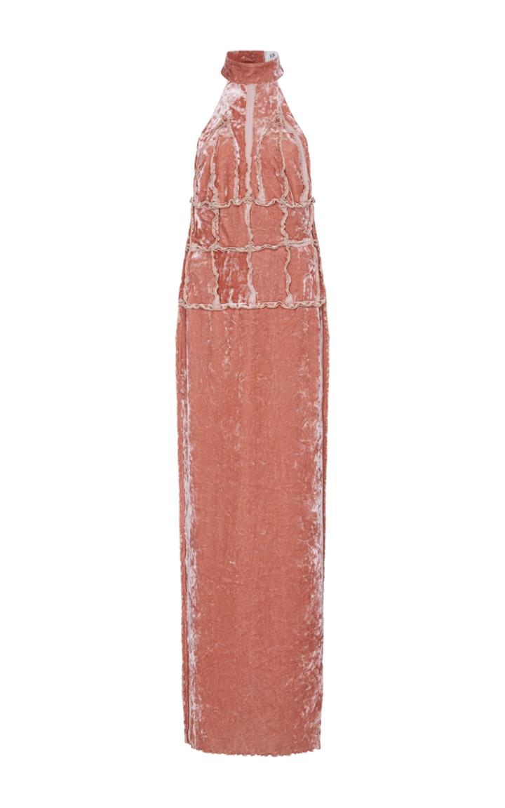 Kimhekim Raw Cut Halter Neck Dress