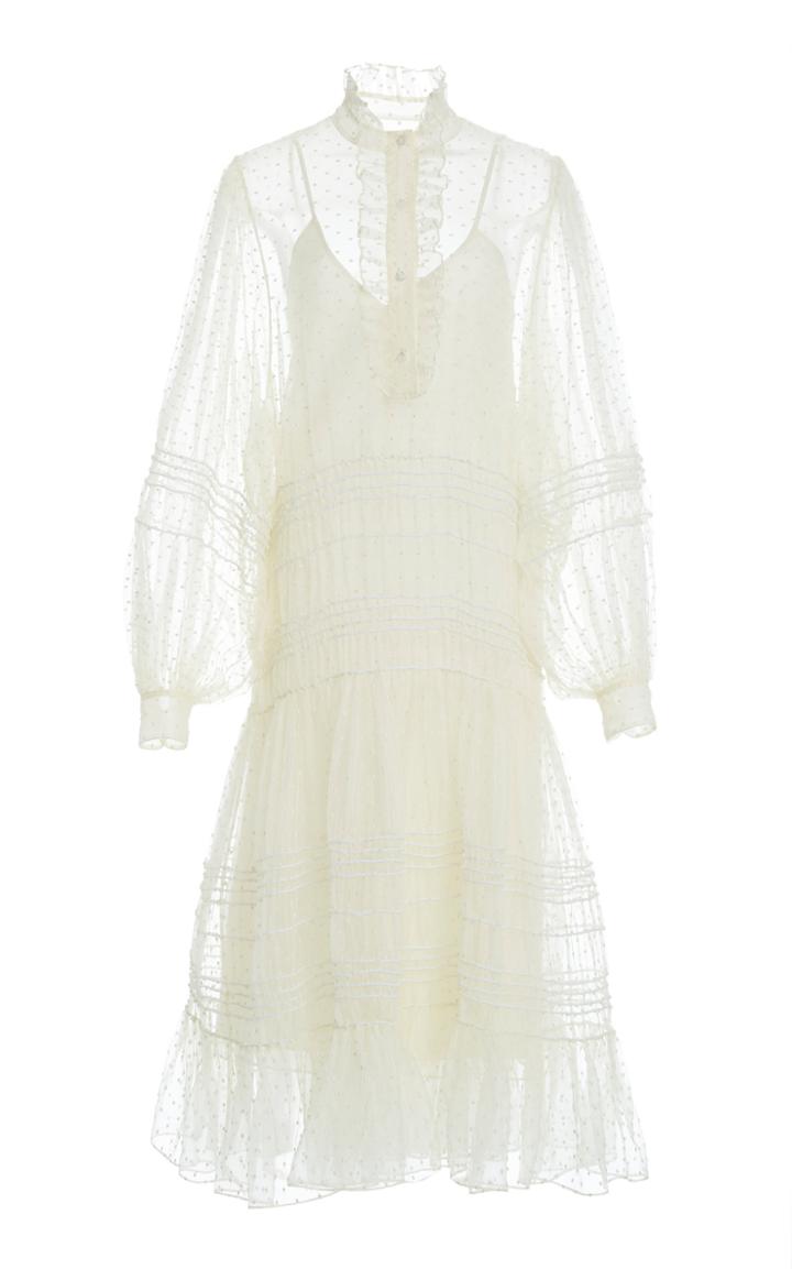 Moda Operandi Tory Burch Embroidered Dot Dress