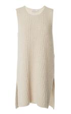 Max Mara Bosforo Metallic Wool-cashmere Waffle-knit Top