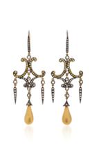 Amrapali Gold Chandelier Earrings With Diamond