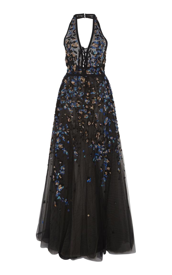 Elie Saab Sleeveless Embroidered Dress