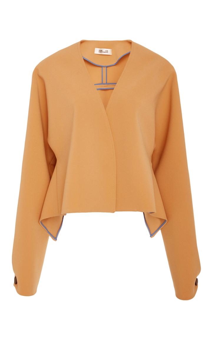 Diane Von Furstenberg Cropped Button Jacket