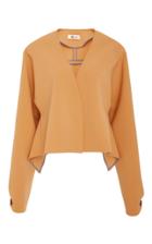 Diane Von Furstenberg Cropped Button Jacket