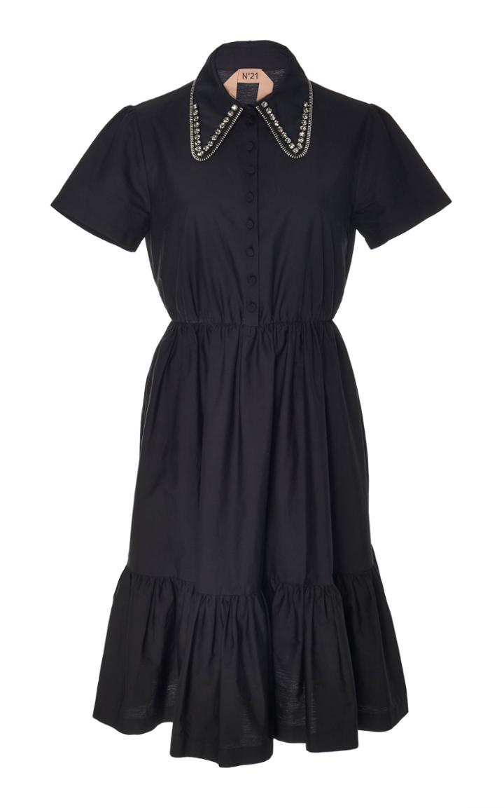 N 21 N&deg;21 Ilda Cotton-blend Embroidered Shirt Dress