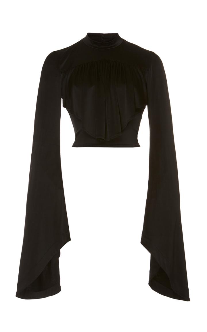 Paco Rabanne Bell Sleeved Satin Top