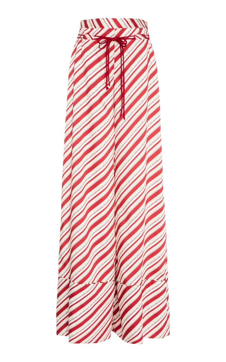 Hellessy Rawlings Wide-leg Stripe Twill Pants