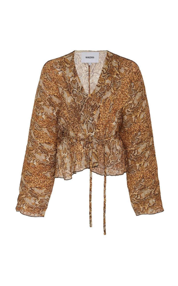 Nanushka Ehara 60's Printed Cropped Top