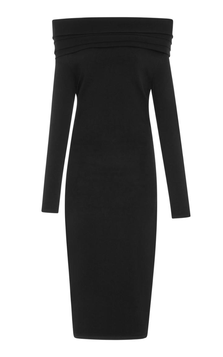 Brandon Maxwell Off-the-shoulder Stretch-knit Dress