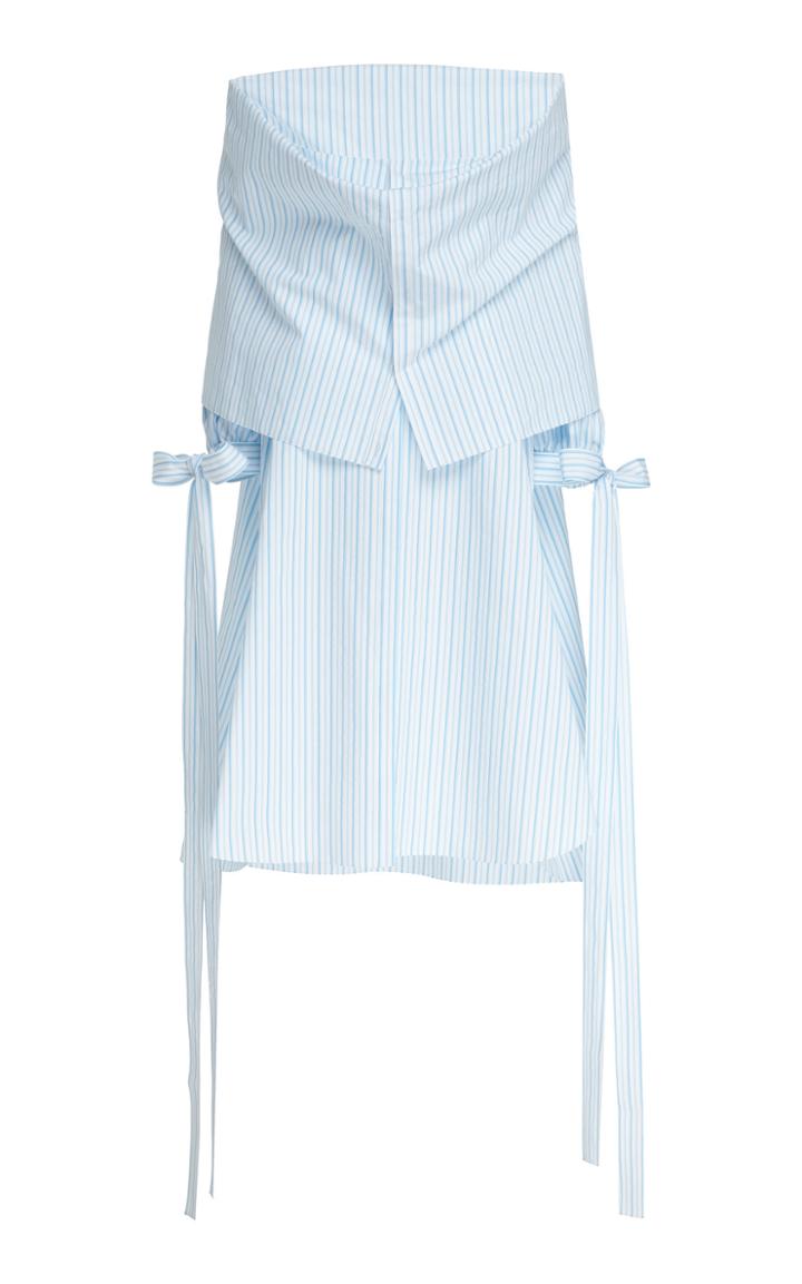 Delpozo Striped Cotton Tunic Dress
