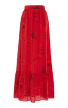 Borgo De Nor Jaqueline Printed Silk-crepe Maxi Skirt