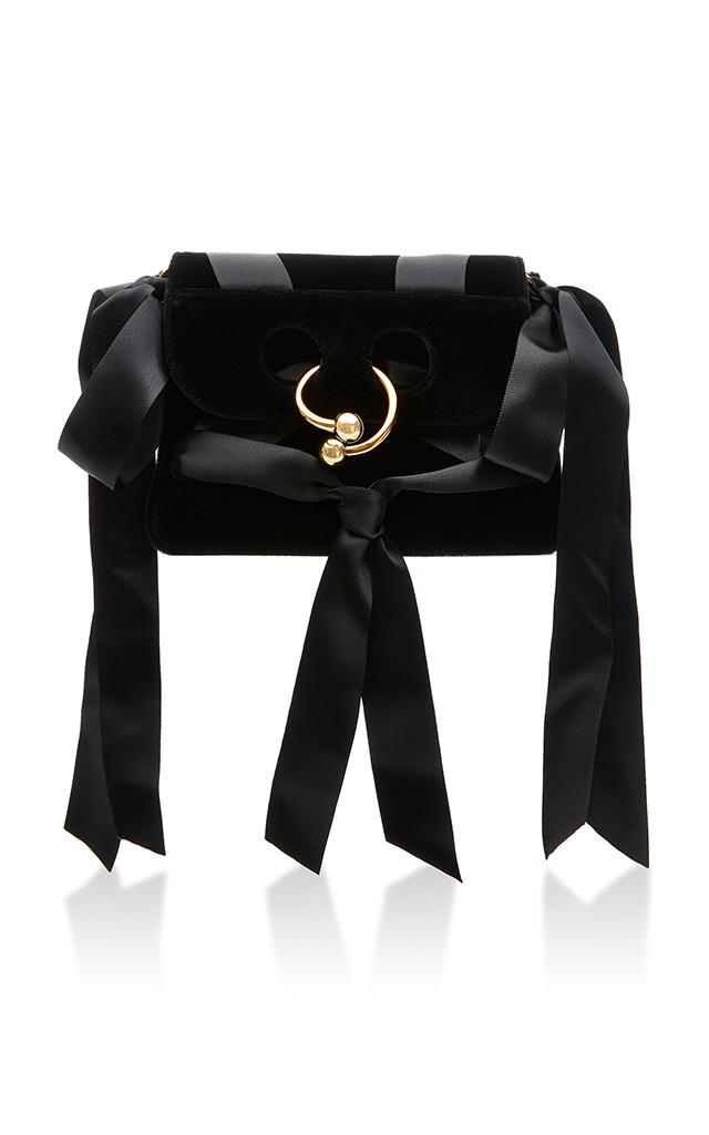 Jw Anderson Pierce Mini Ribbon Velvet Bag