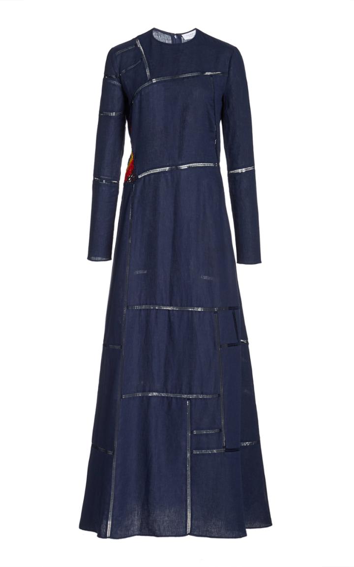 Moda Operandi Gabriela Hearst Jaime Woven Linen Maxi Dress