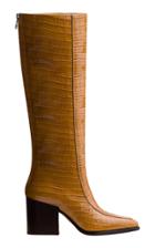 Aeyde Charlie Croc-embossed Leather Knee-high Boots