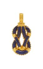 Ilias Lalaounis 18k Gold And Blue Sodalite Hercules Knot Pendant