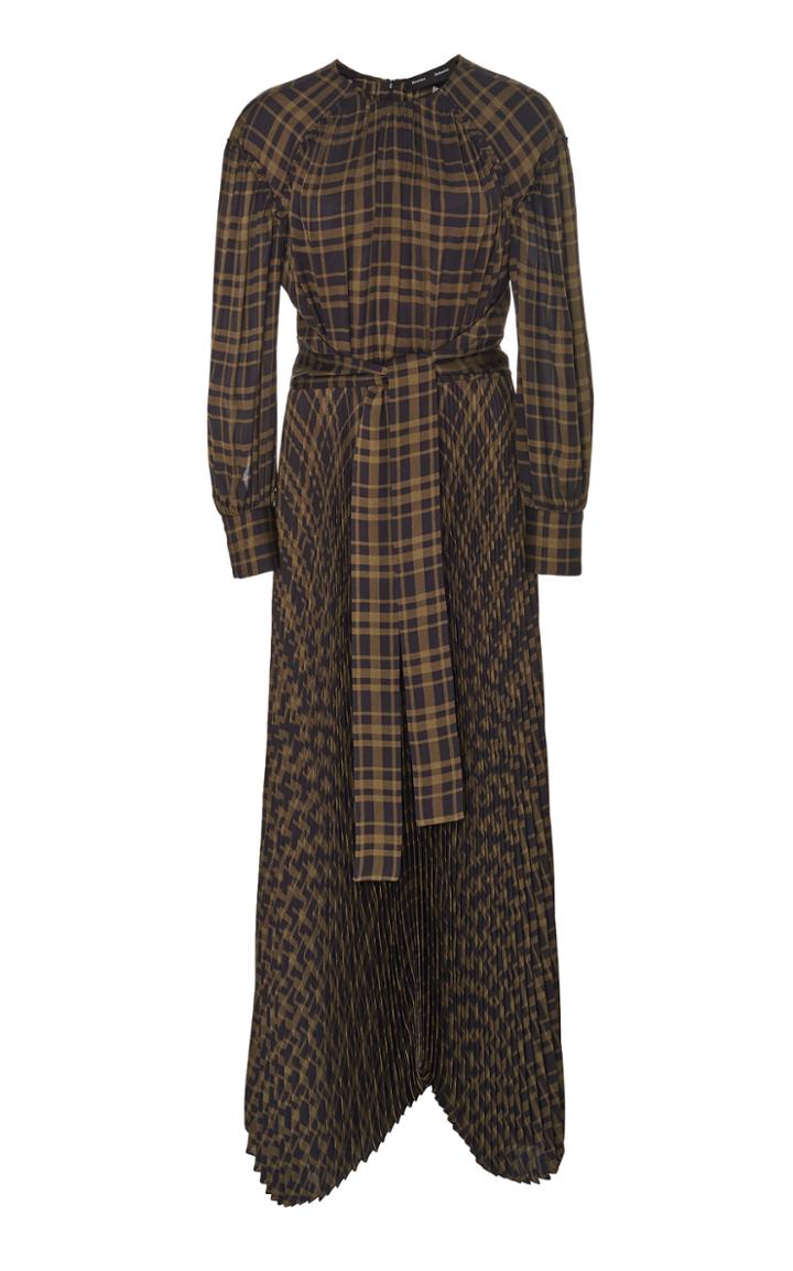 Proenza Schouler Belted Flannel Dress
