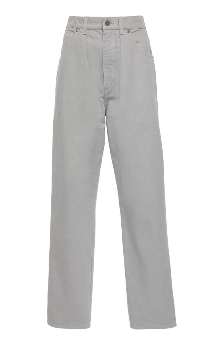 Alberta Ferretti Garment-dyed Straight-leg Jeans