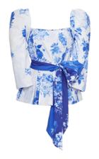 Moda Operandi Cara Cara Lauren Cotton-poplin Tie-front Blouse Size: 2