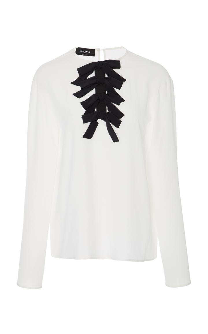 Rochas Bow Silk Blouse