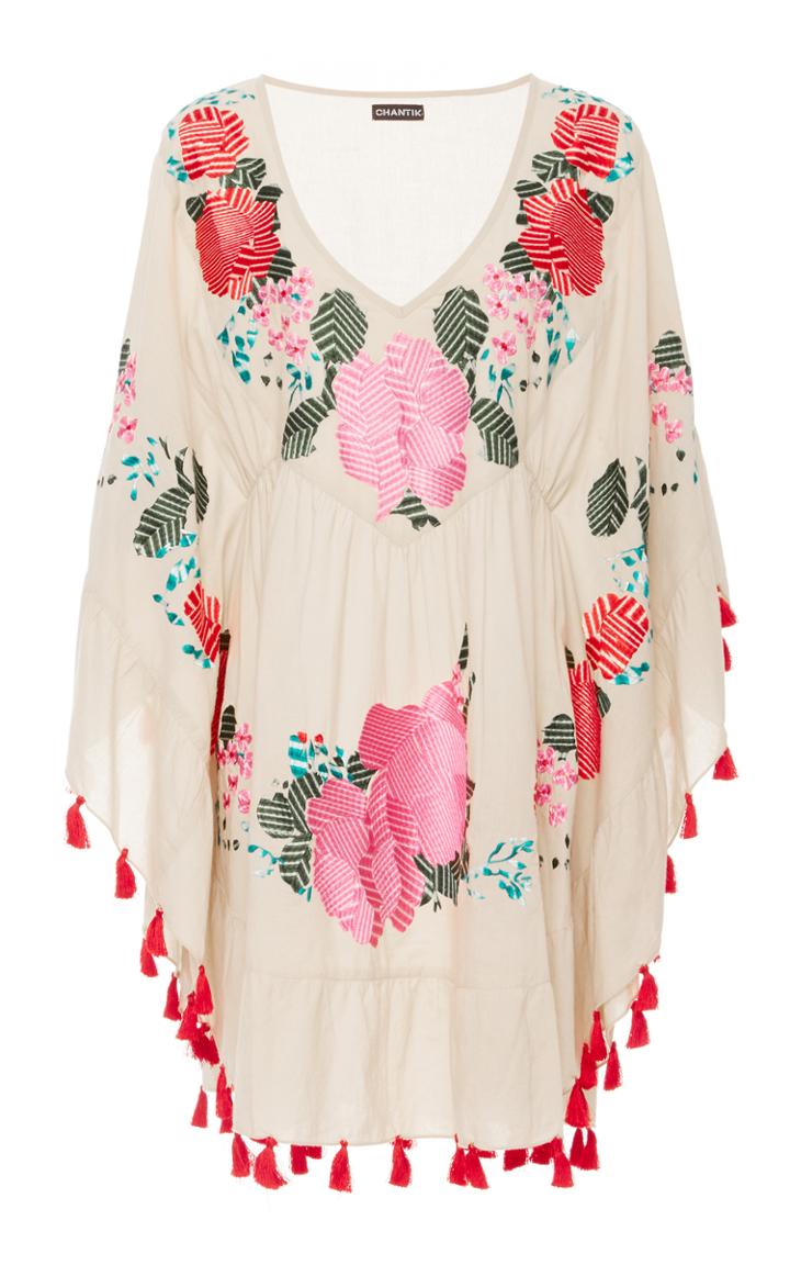Chantik Floral Embroidered Tassel Tunic