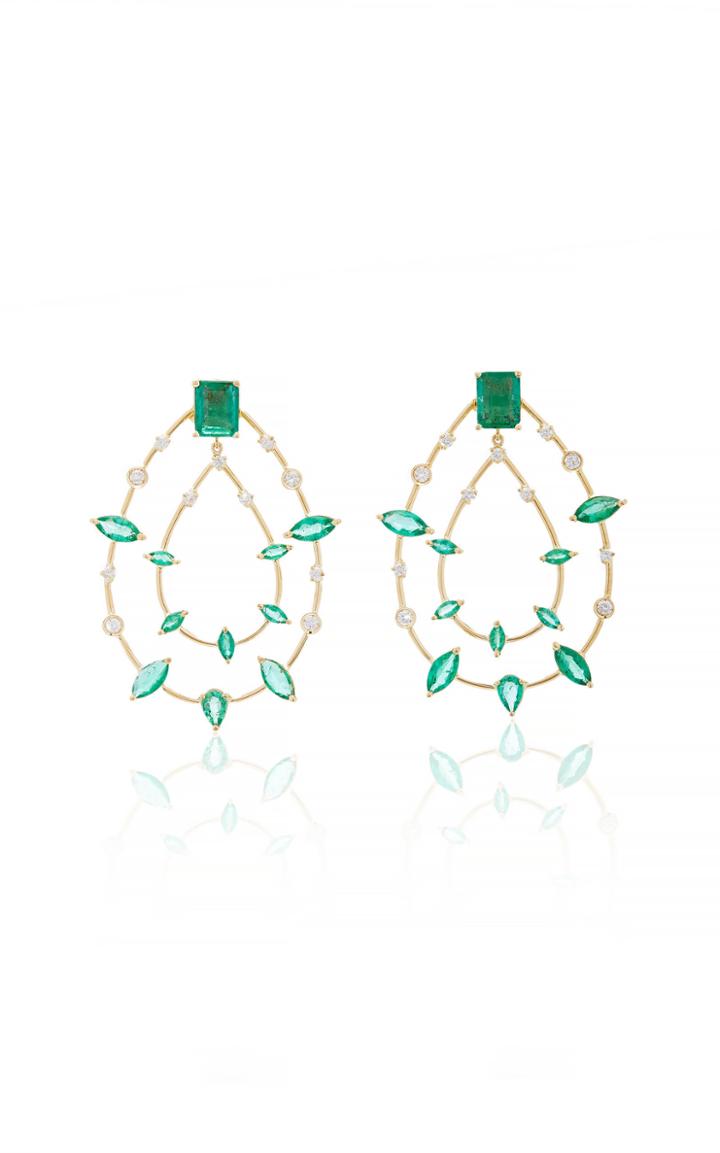 Carolina Neves Emerald Drop Earrings