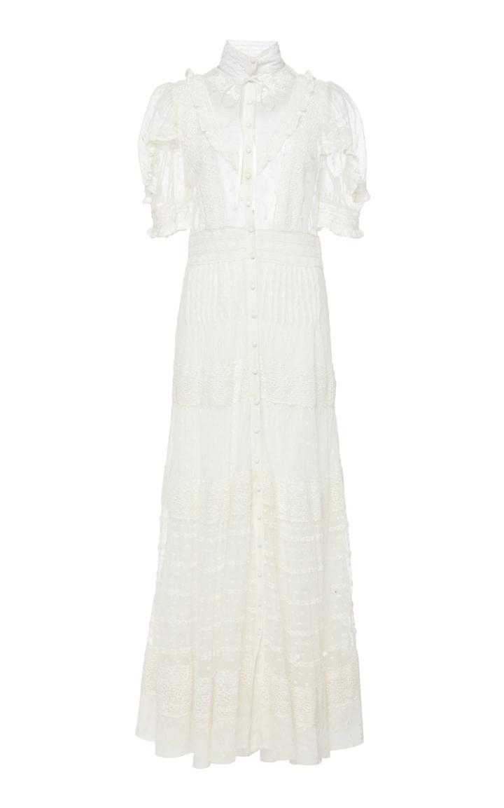 Loveshackfancy Priya Midi Short Sleeve Dress
