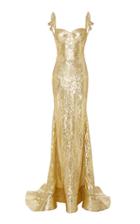 Naeem Khan Sweetheart Sequin Embellished Gown