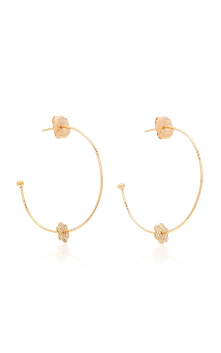 Moda Operandi Ashley Mccormick Amelie 18k Gold And Diamond Hoop Earrings