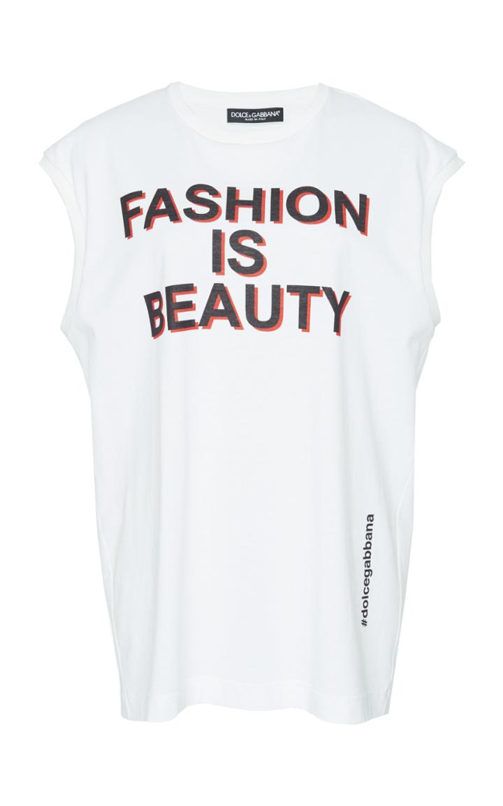 Dolce & Gabbana Fashion Is Beauty Cotton Muscle Tee