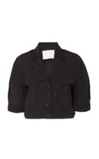 Noon By Noor Jack Short Sleeve Linen And Silk Blend Jacket