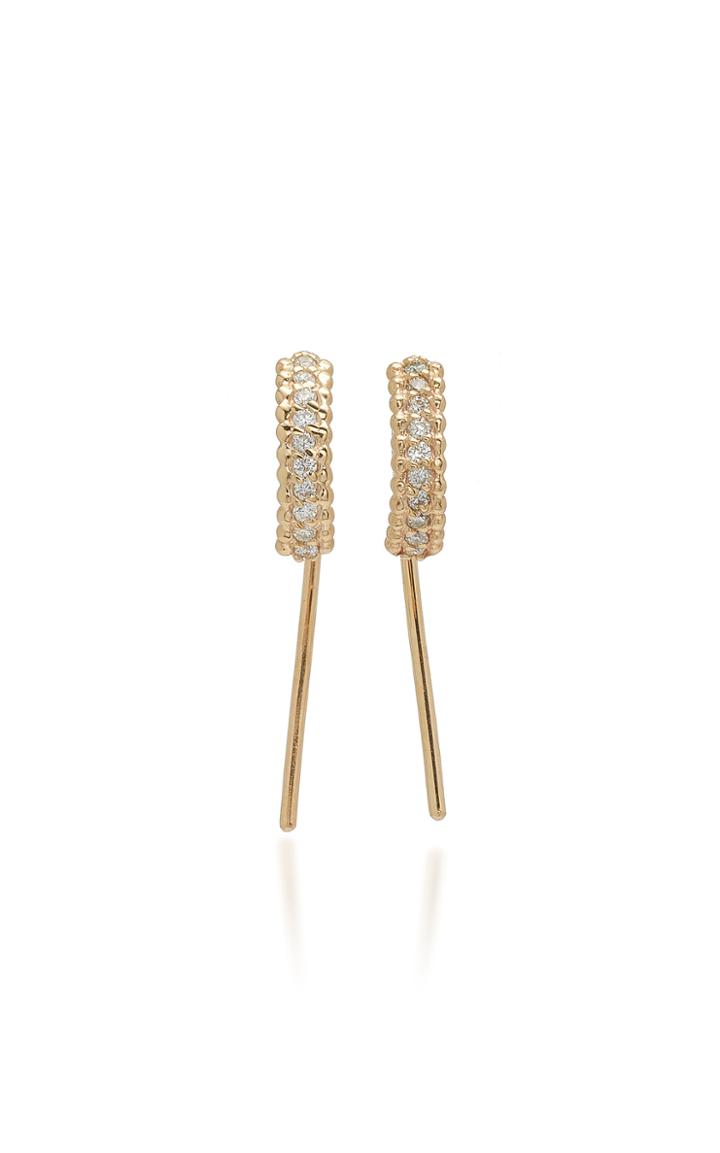 Sophie Ratner 14k Gold Diamond Mini Hoop Earrings
