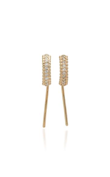 Sophie Ratner 14k Gold Diamond Mini Hoop Earrings